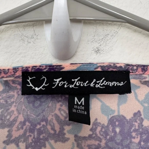 For Love & Lemons Clover Maxi Dress in Lilac Print M - Picture 6 of 11